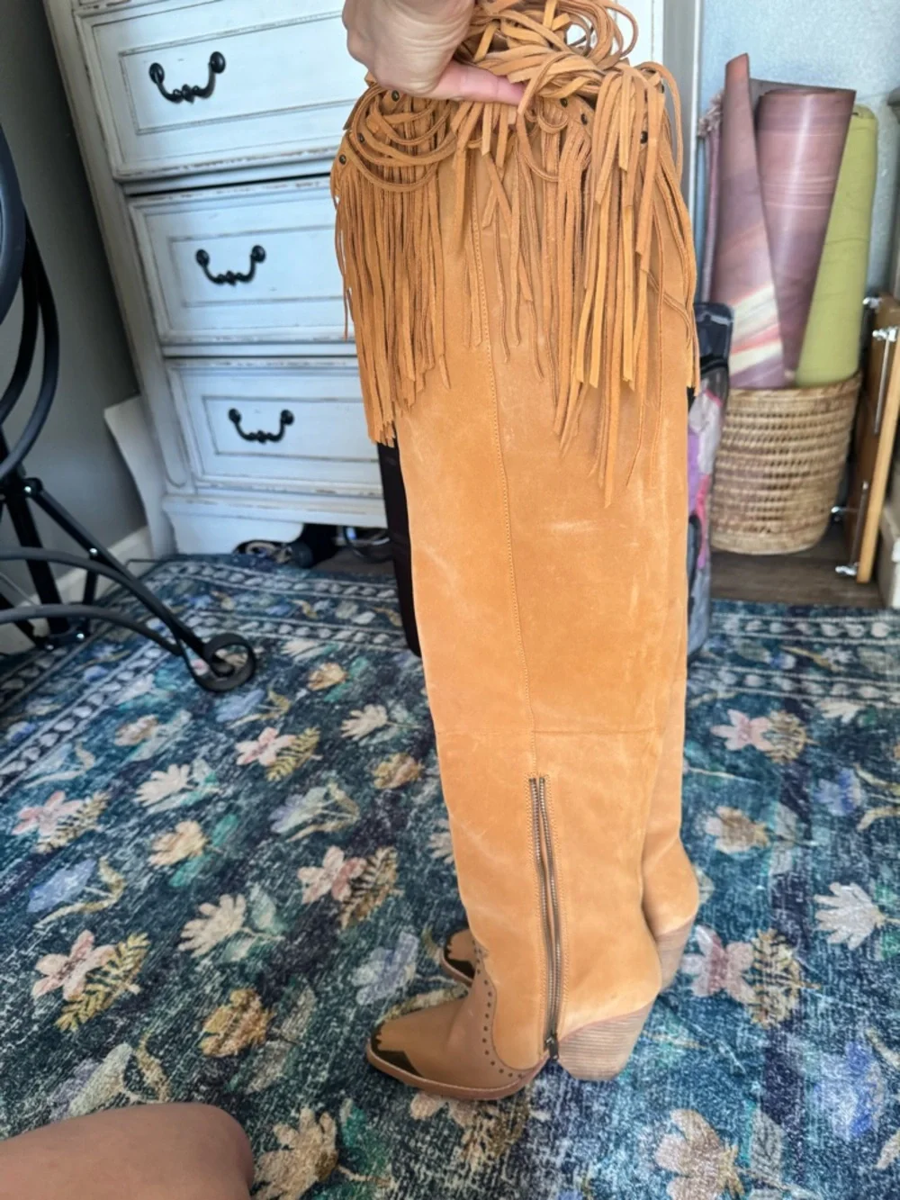 Spell Fringe Over-the-Knee Women's Boots - Tan - Picture 8 of 11